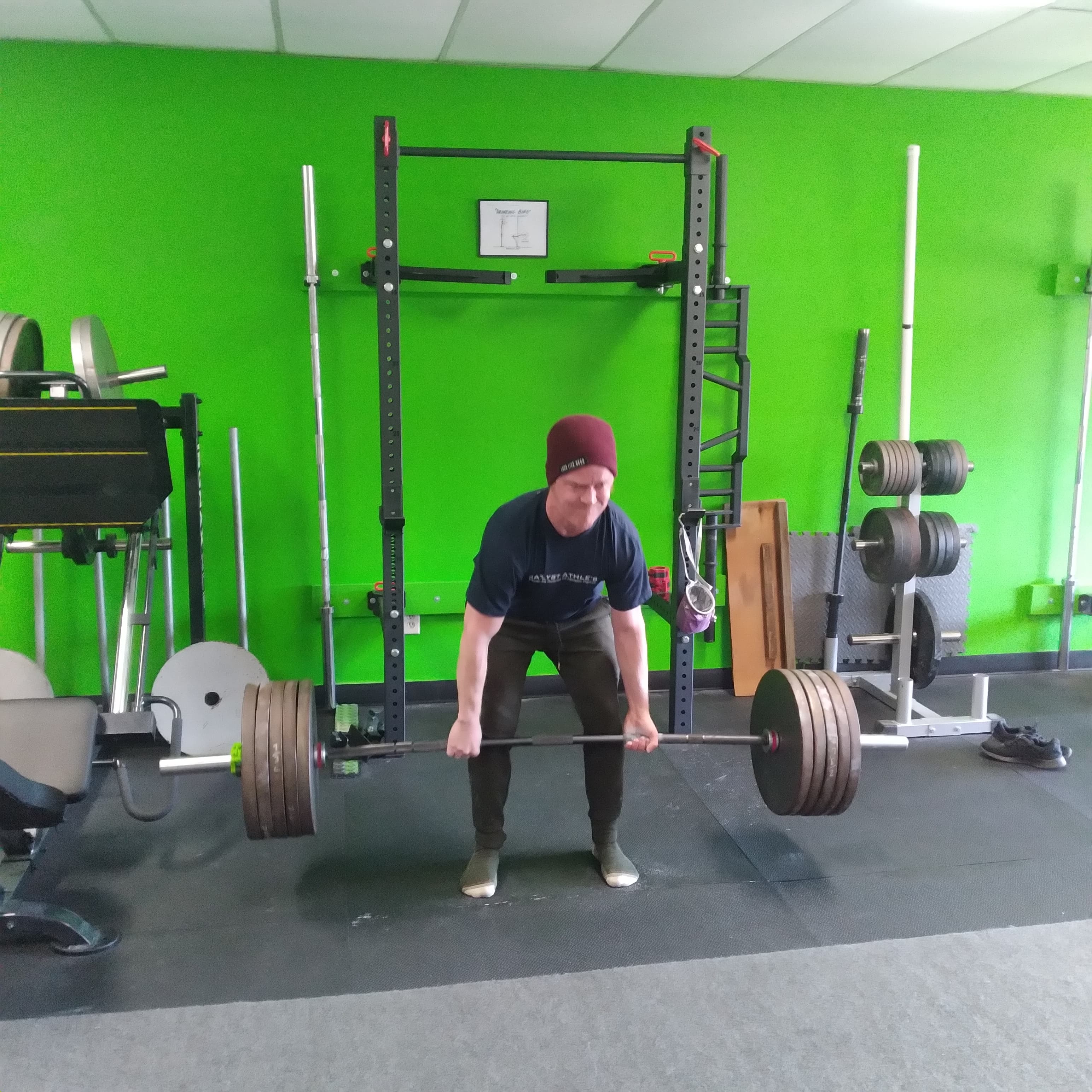 Rhode Island Strength member deadlifting in the gym